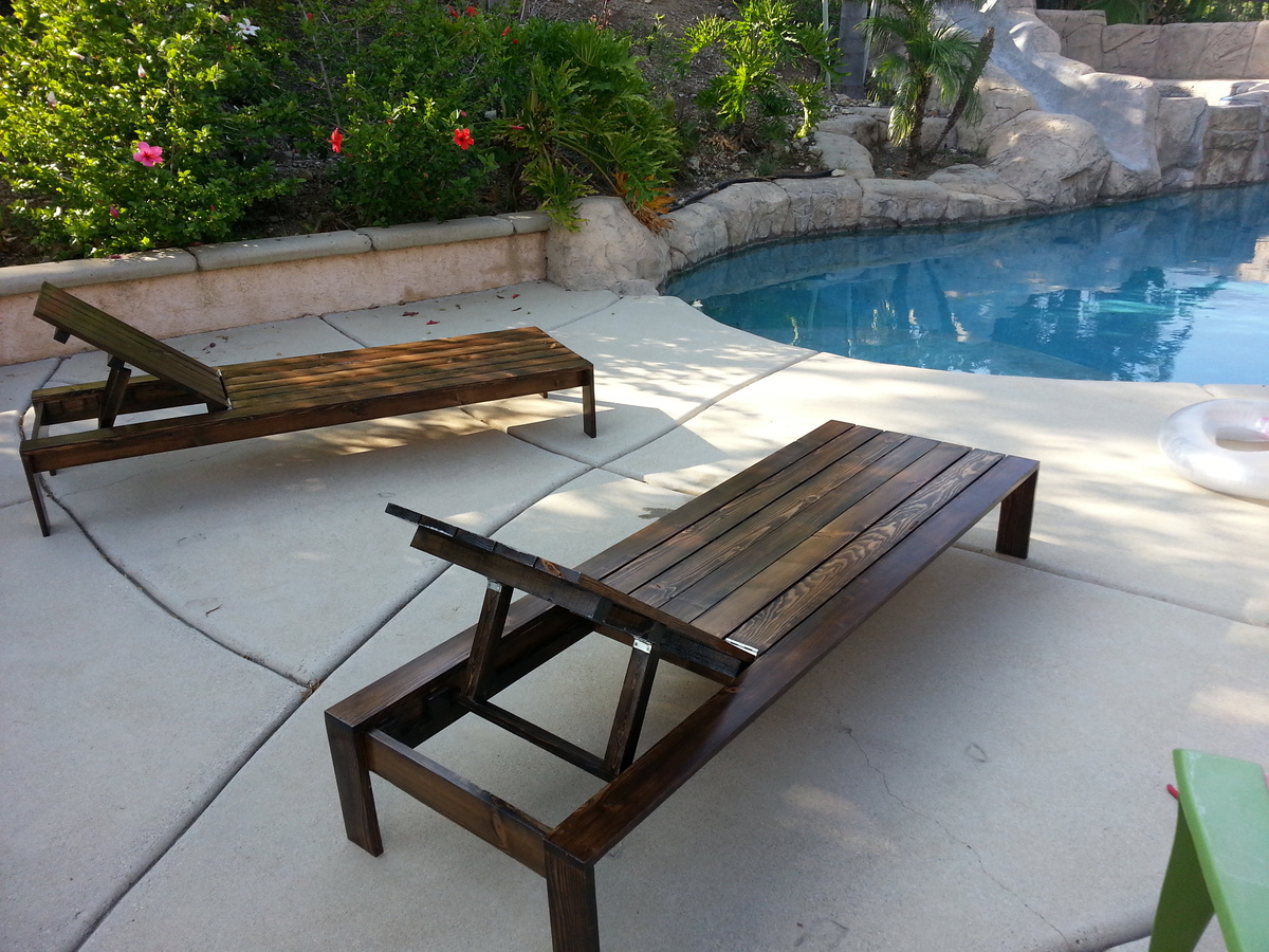 Built in best sale pool chairs